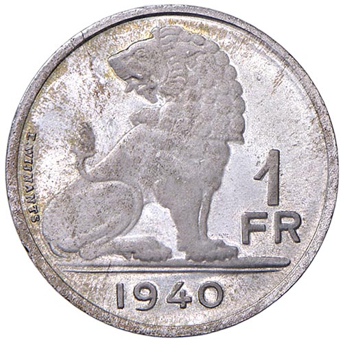 BELGIO 1 Franco 1940 - KM 120 (g ... 